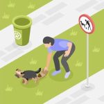 Personne qui ramasse les déchets de son animal de compagnie