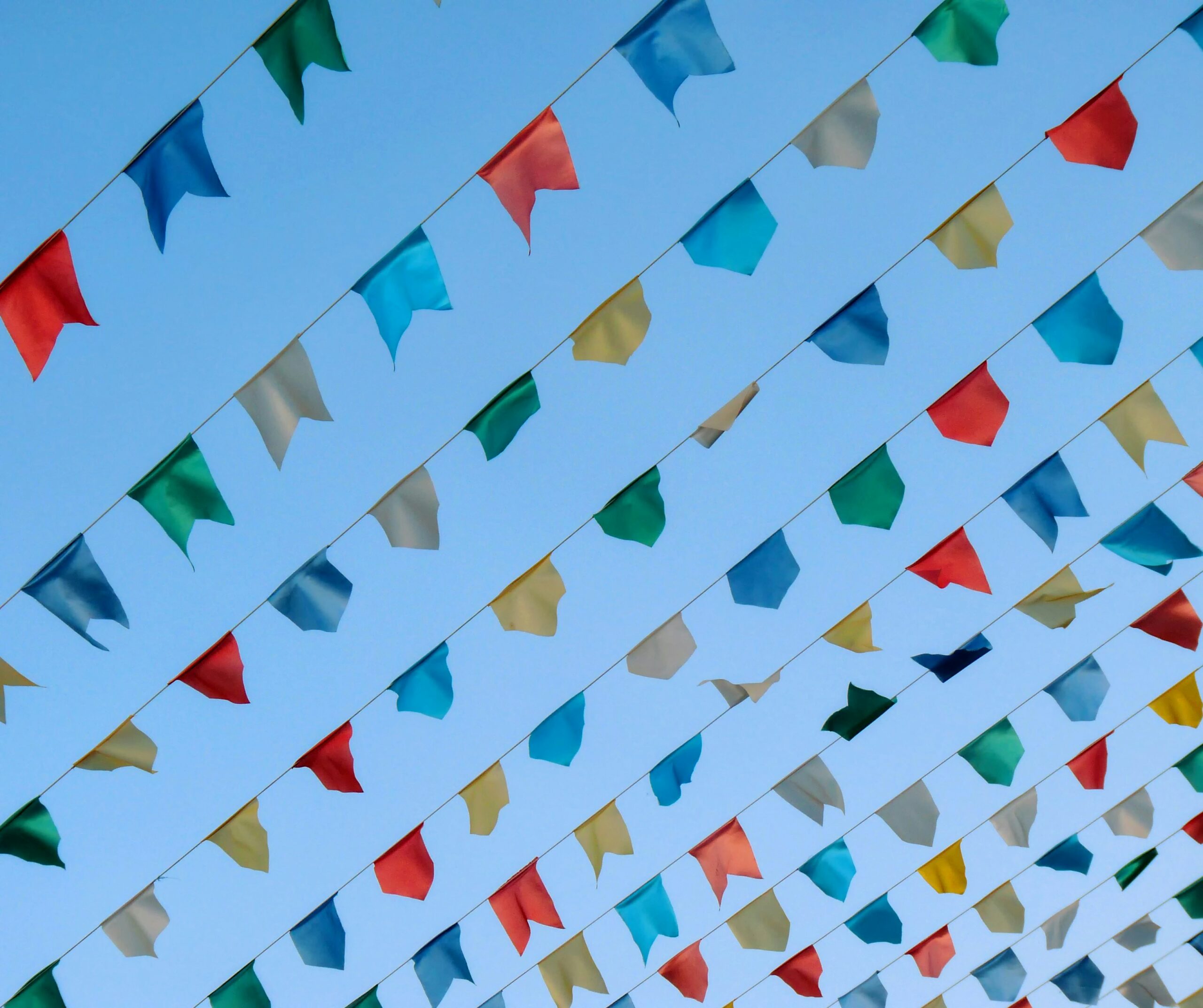 Fanion de différentes couleurs